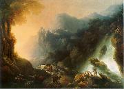 Franciszek Ksawery Lampi The mountain scenery from waterfall Spain oil painting artist
